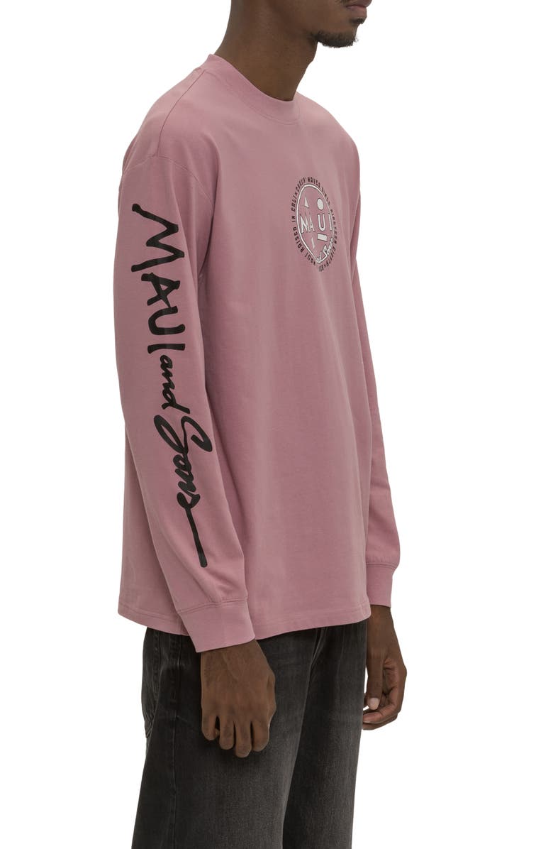 Maui & Sons Chaser Graphic Long Sleeve T-Shirt, Alternate, color, Foxglove