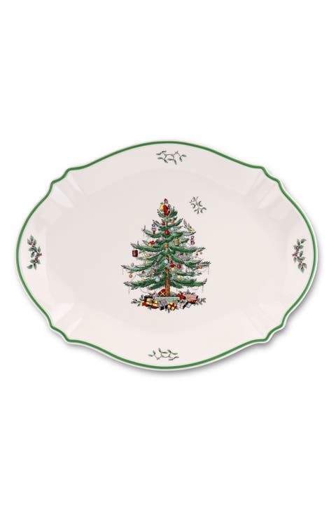 Christmas Tree Oval Platter