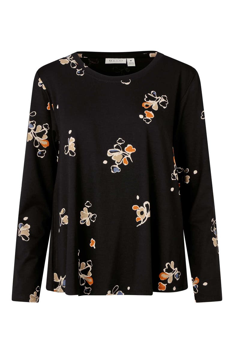 Long Sleeve Round Neck Blouse, Alternate, color, Autumnal
