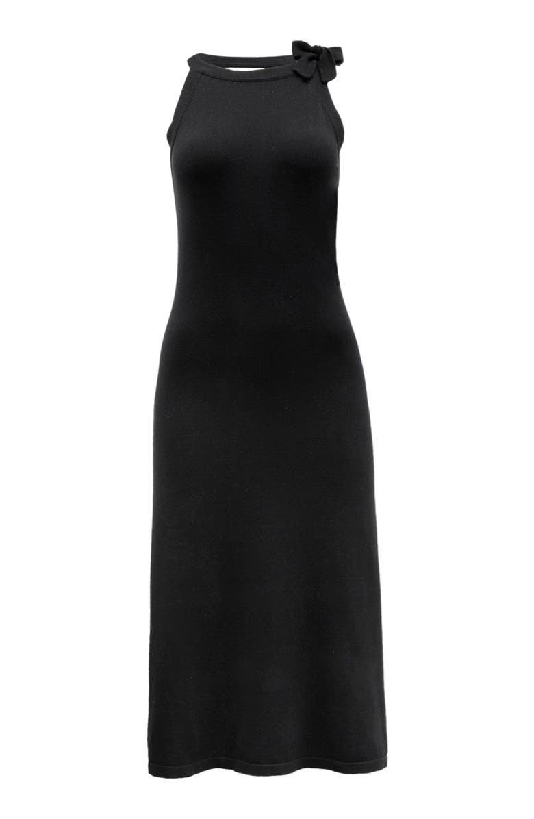 Hope & Henry Womens' Halter Tie Sweater Dress, Alternate, color, Black
