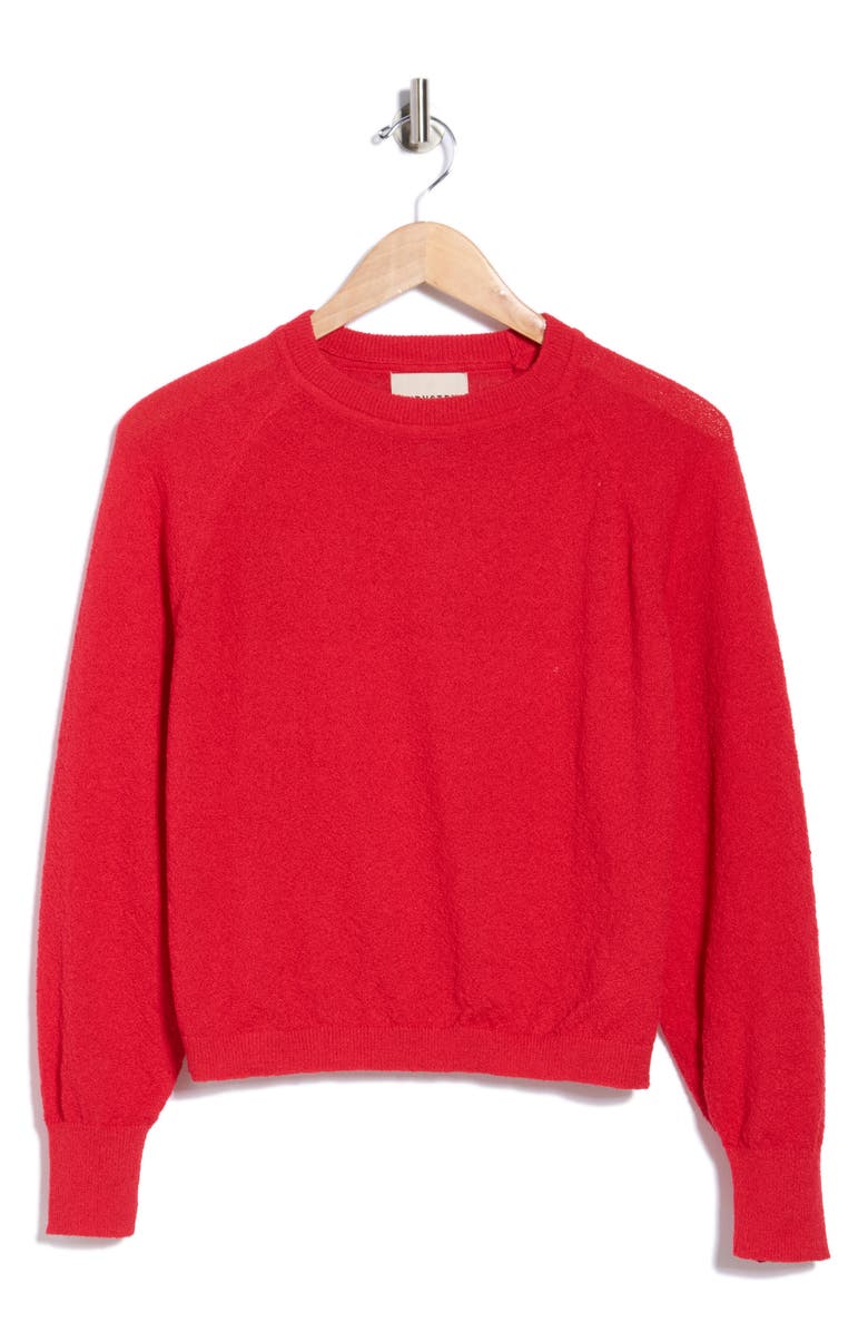 INDUSTRY REPUBLIC CLOTHING Textured Crop Sweater, Alternate, color, Red