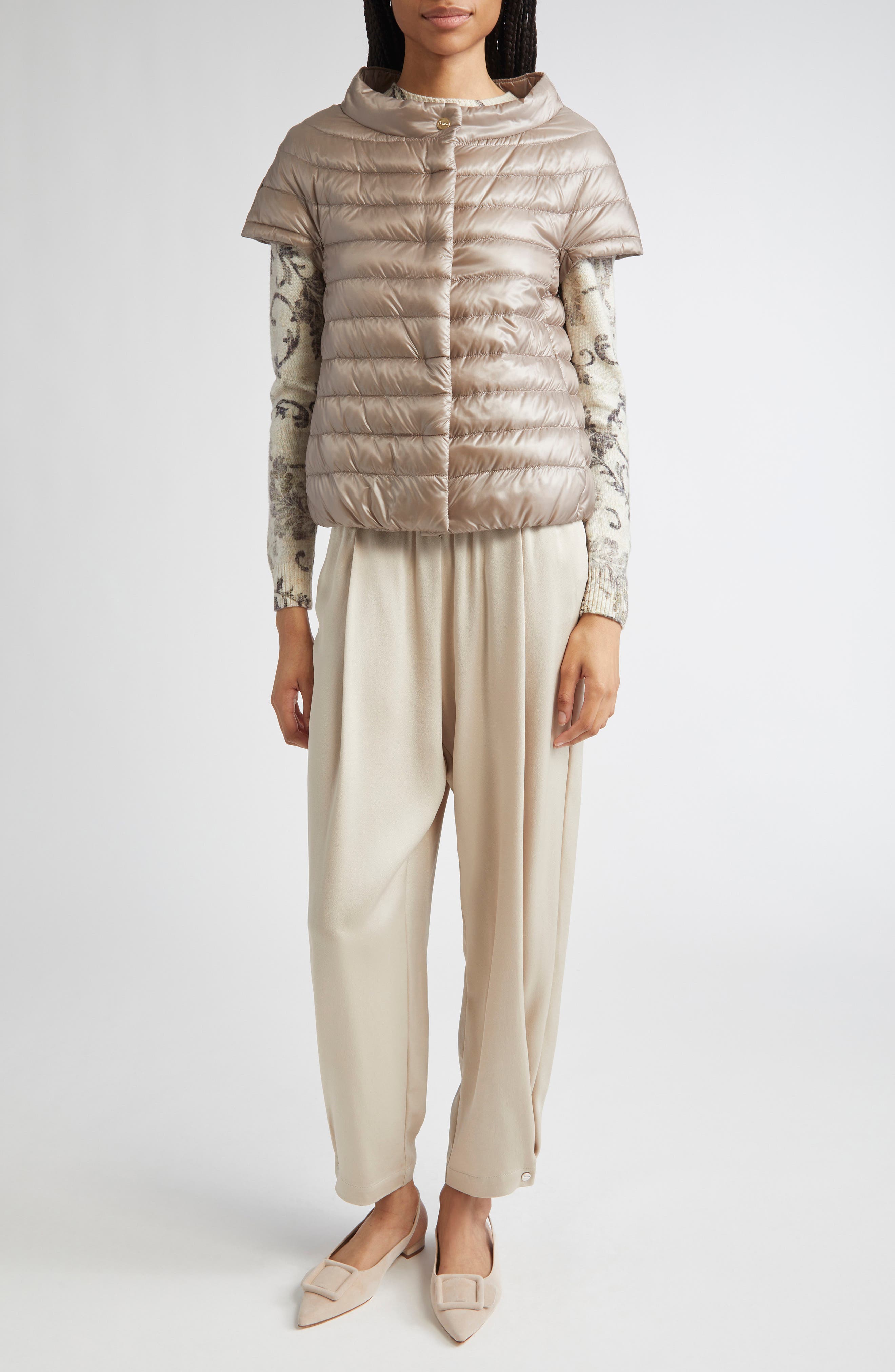 Emilia Cap Sleeve Quilted Down Jacket - image 4
