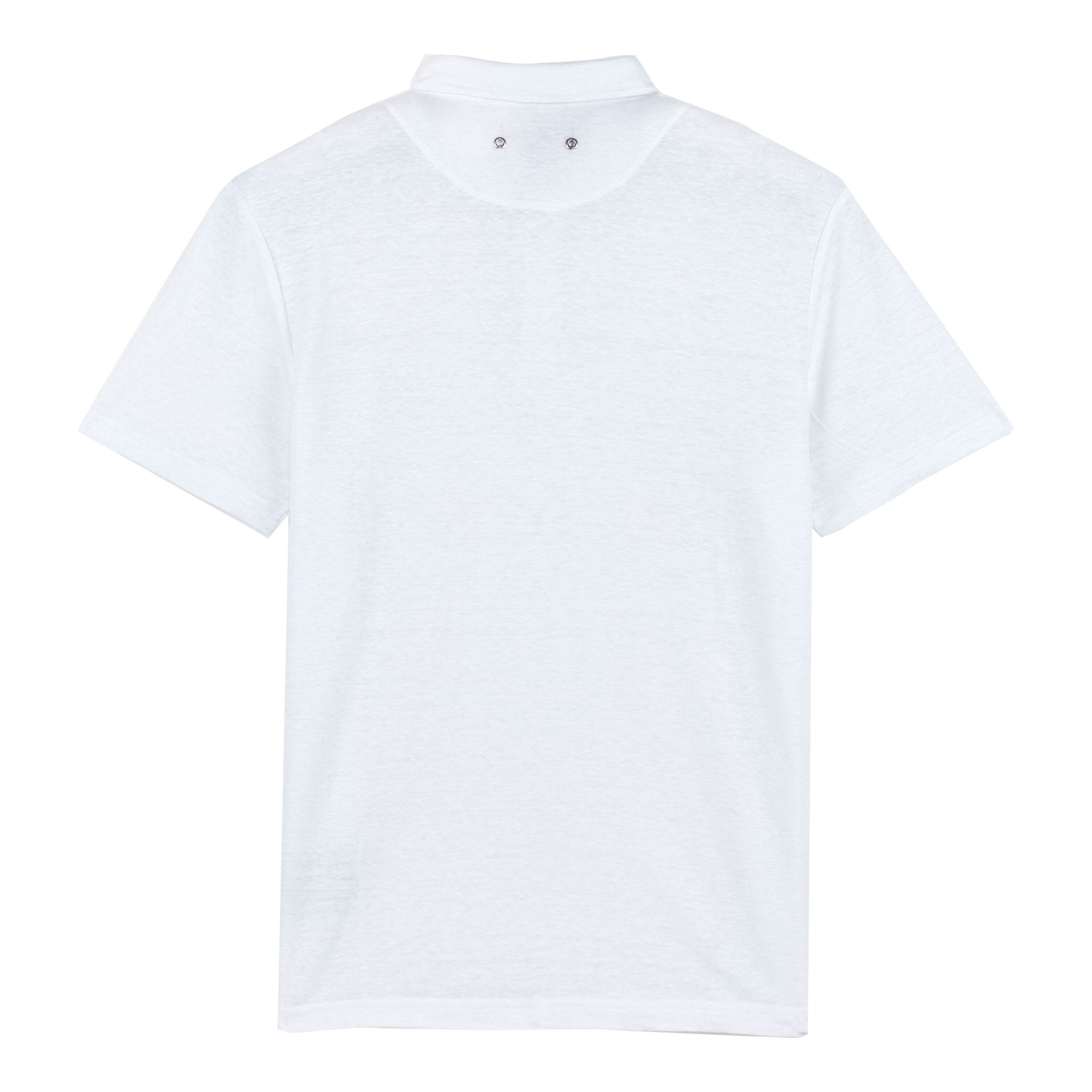 Men's Solid Linen Jersey Polo Shirt - image 2