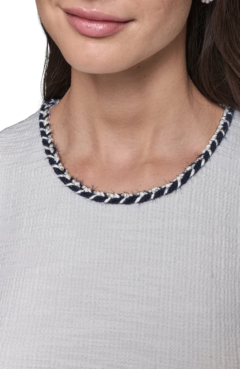 KARL LAGERFELD PARIS Colorblock Tweed Dress, Alternate, color,