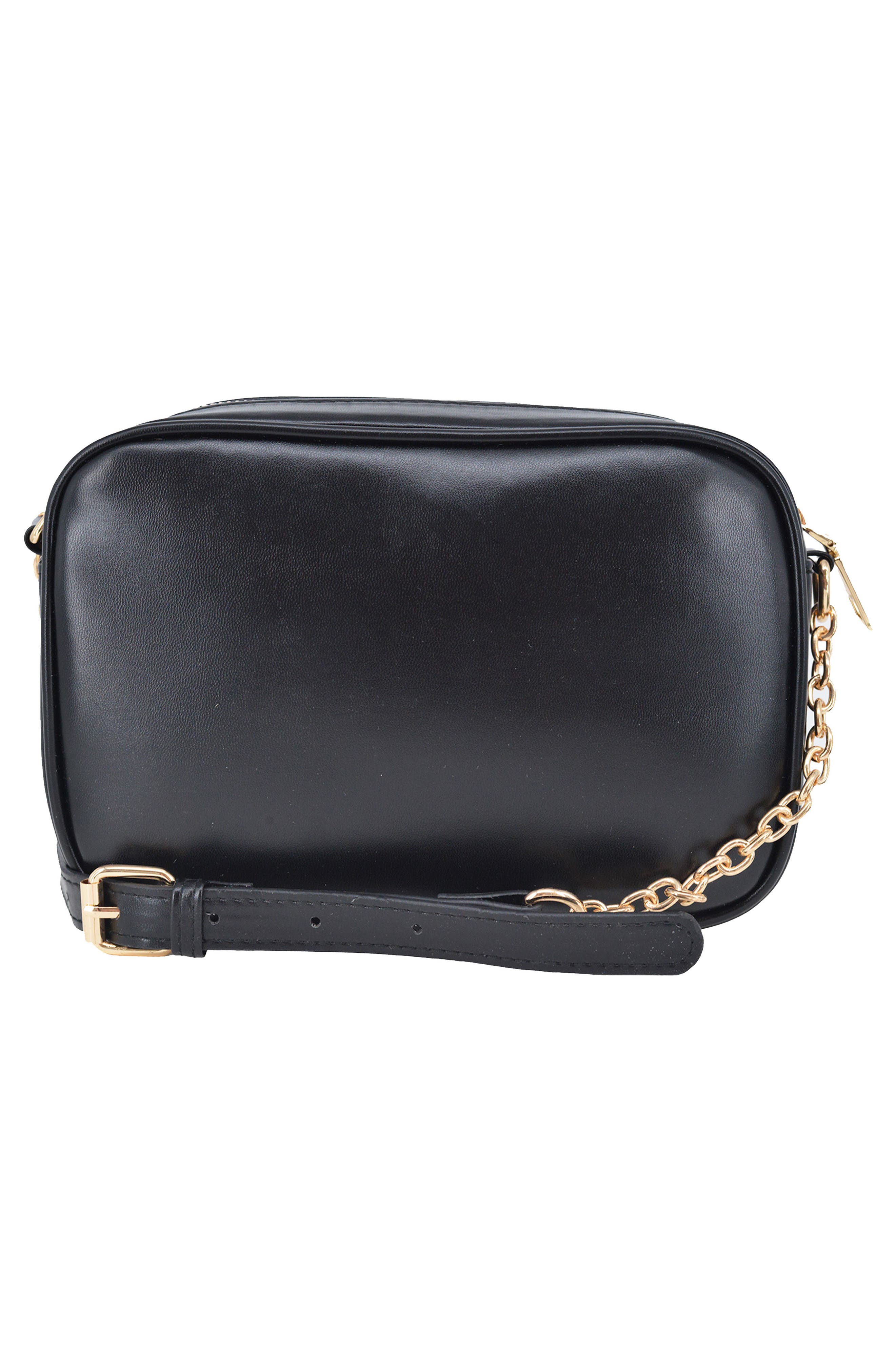 bebe Luca Camera Crossbody Bag with Wallet, Alternate, color, Black