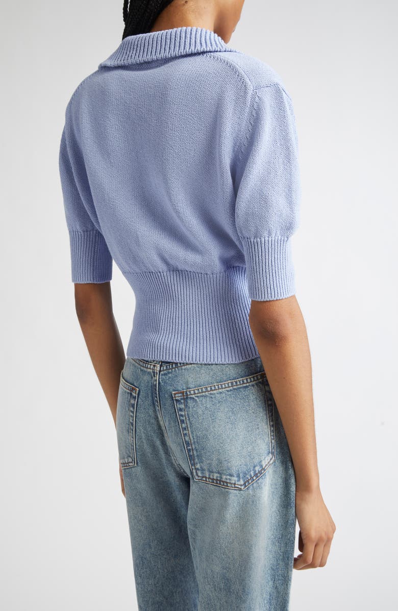 Proenza Schouler Reeve Polo Sweater, Alternate, color, Pale Blue