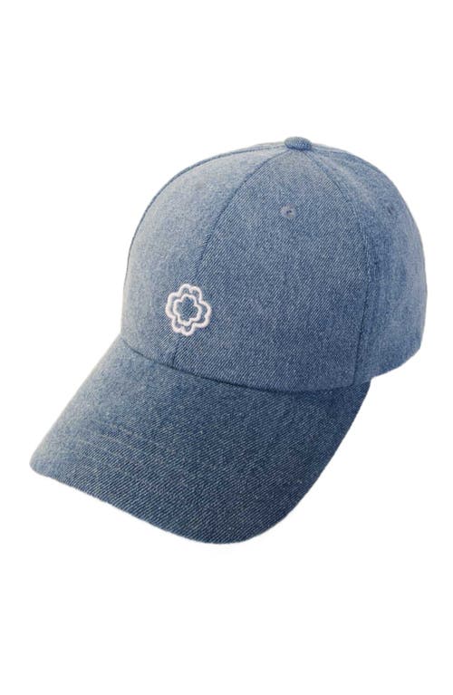 Shop Maje Denim Cap In Blue Jean