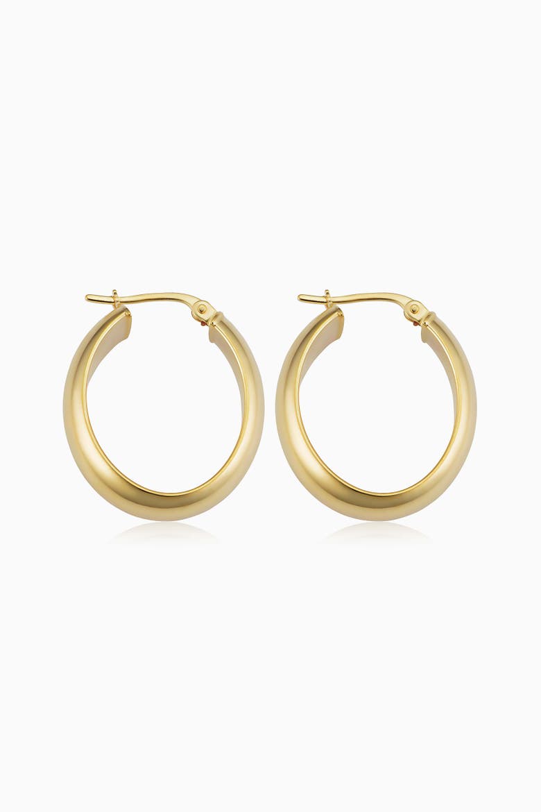 14K Yellow Gold High Society Oval Hoops, Alternate, color, Yellow Gold