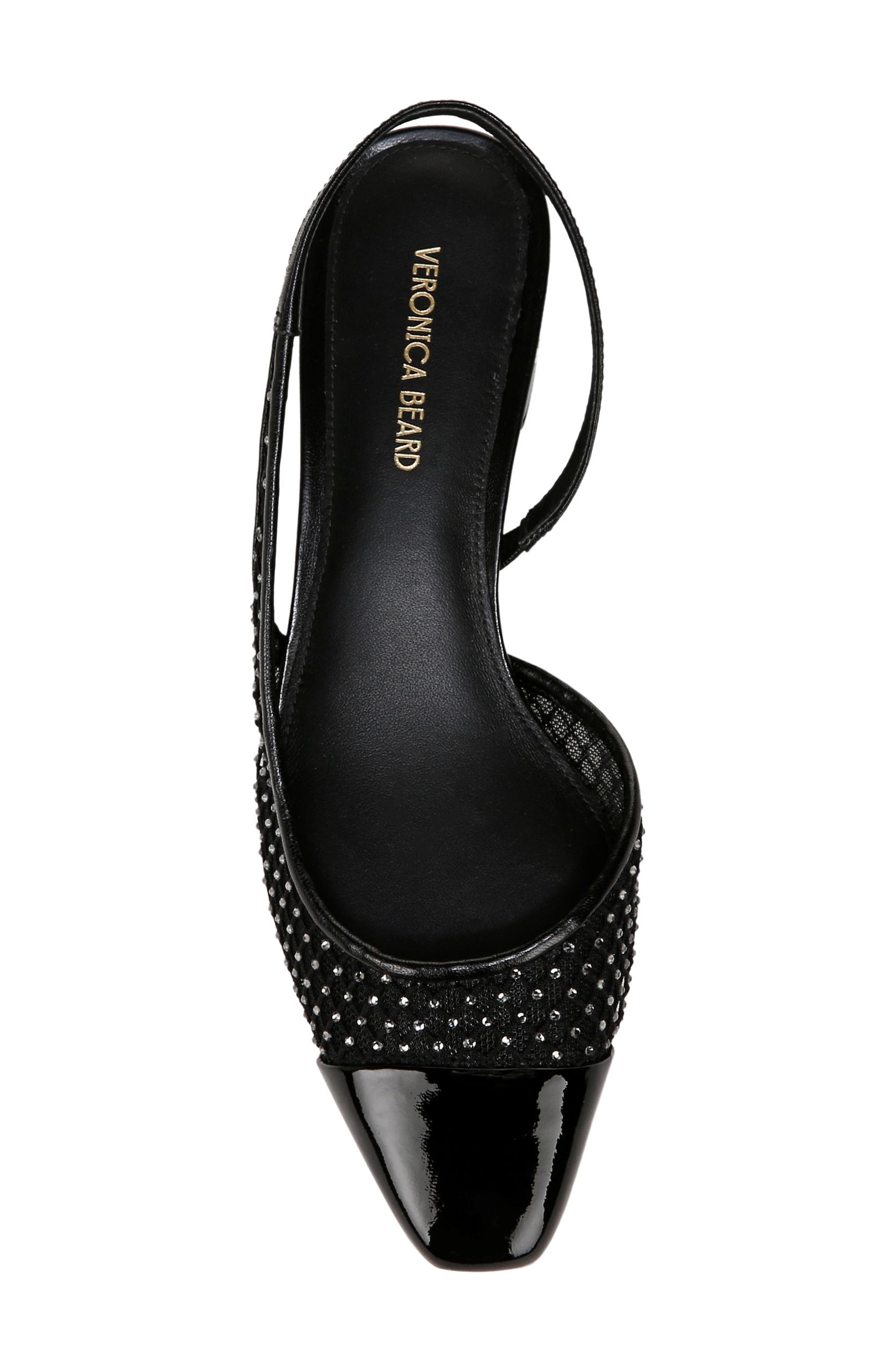 Veronica Beard Cecile Half d'Orsay Slingback Pump, Alternate, color, Black Diamond