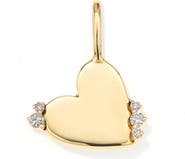 Adina Reyter Diamond Heart Dog Tag Mini Charm
