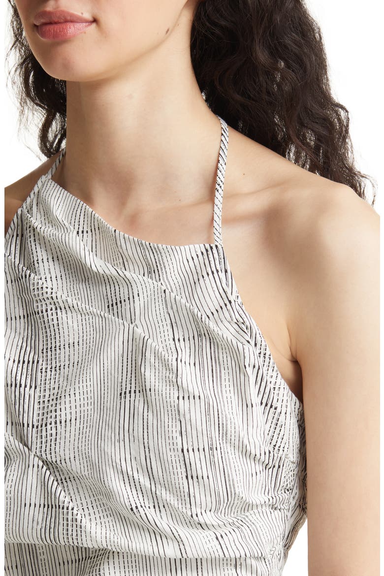 Ruched Camisole, Alternate, color, IVORY- BLACK LINEAR STRIPE