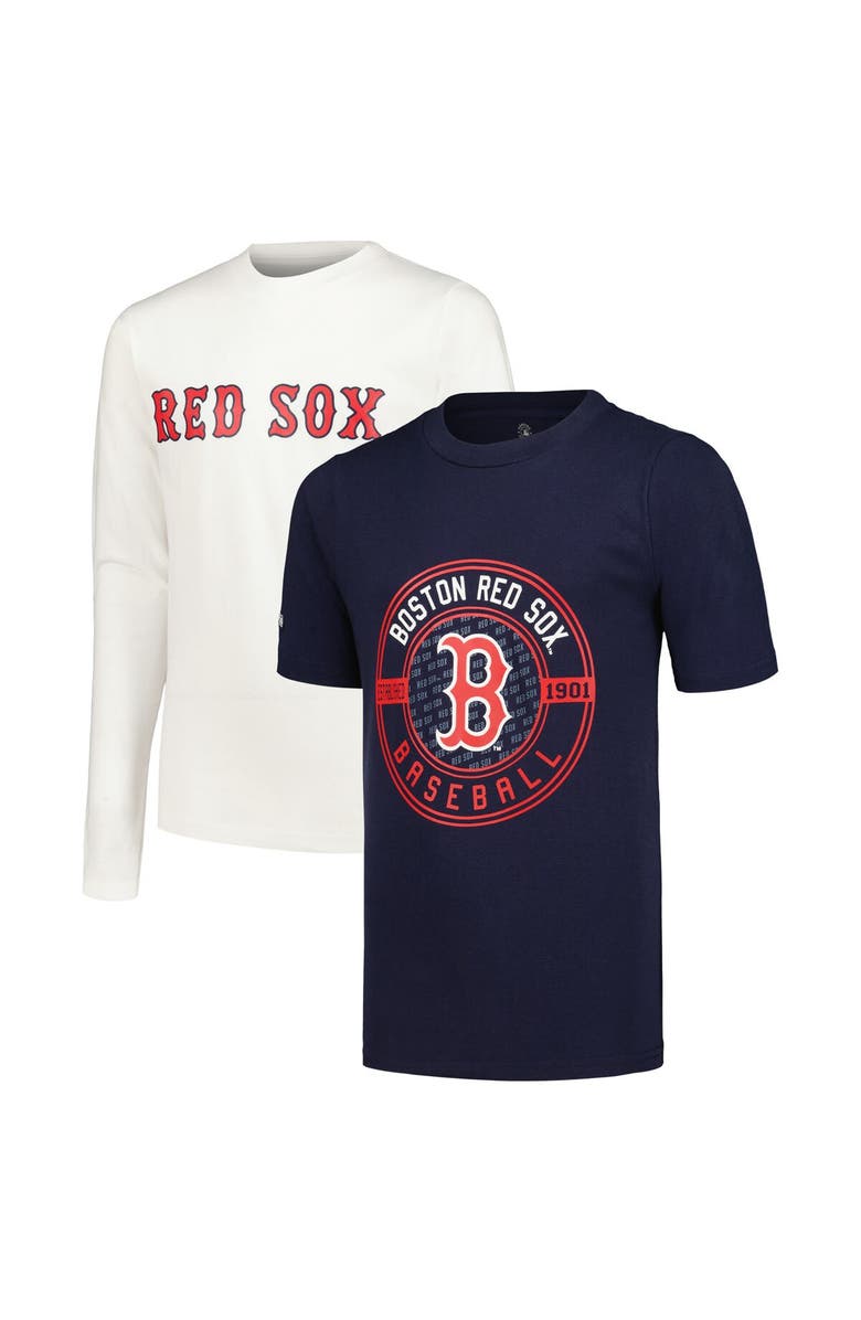 STITCHES Youth Stitches Navy/White Boston Red Sox T-Shirt Combo Set, Main, color, 