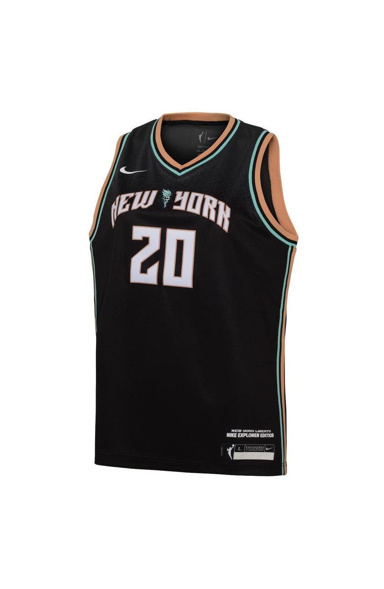 Nike Youth Nike Sabrina Ionescu Black New York Liberty 2021 Player Jersey - Explorer Edition, Alternate, color, 