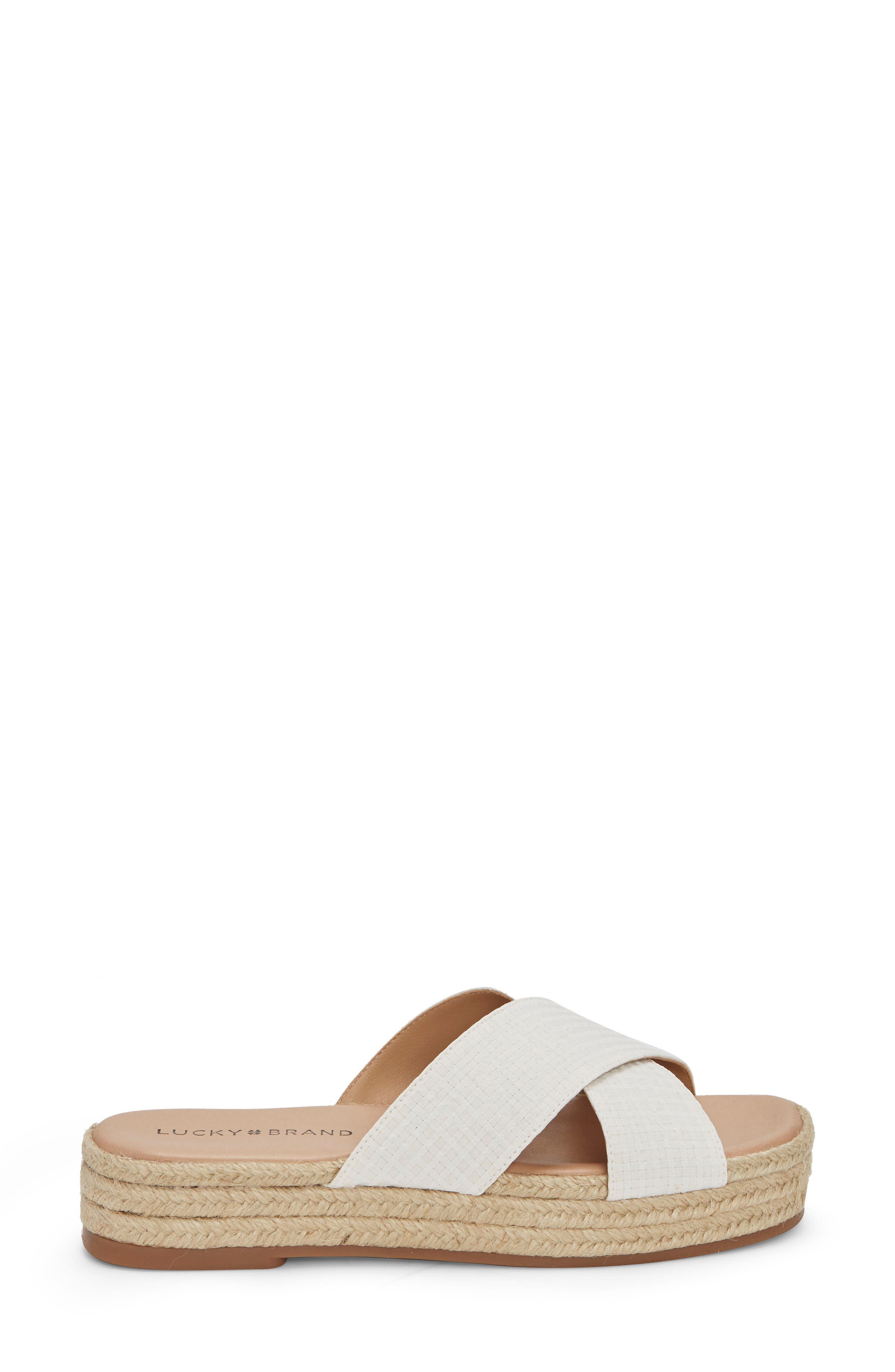 Gayte Slide Sandal, Alternate, color, WHITE TEXTILE