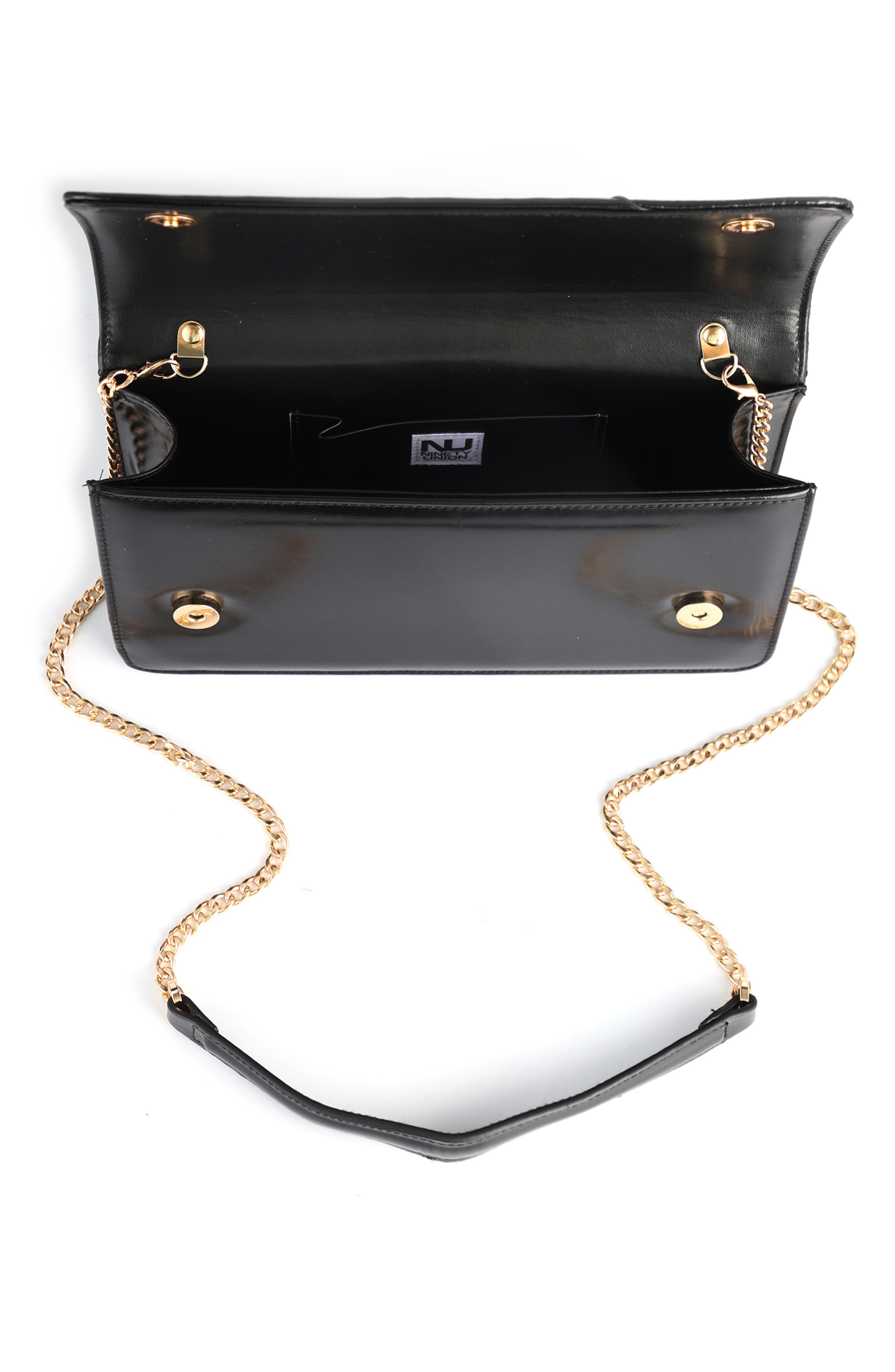 NINETY UNION Dressy Envelope Clutch, Alternate, color, Black