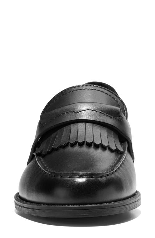 Cole Haan Stassi Kiltie Fringe Loafer In Black