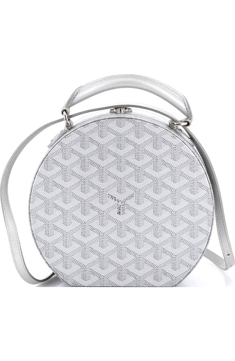 Pre-Owned Goyard Alto Hatbox Bag Coated Canvas, Main, color, Silver