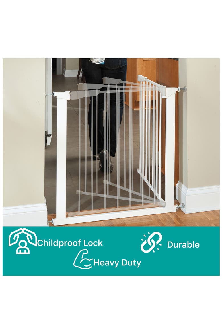 Auto-Close Gateway Baby Gate, Alternate, color, WHITE