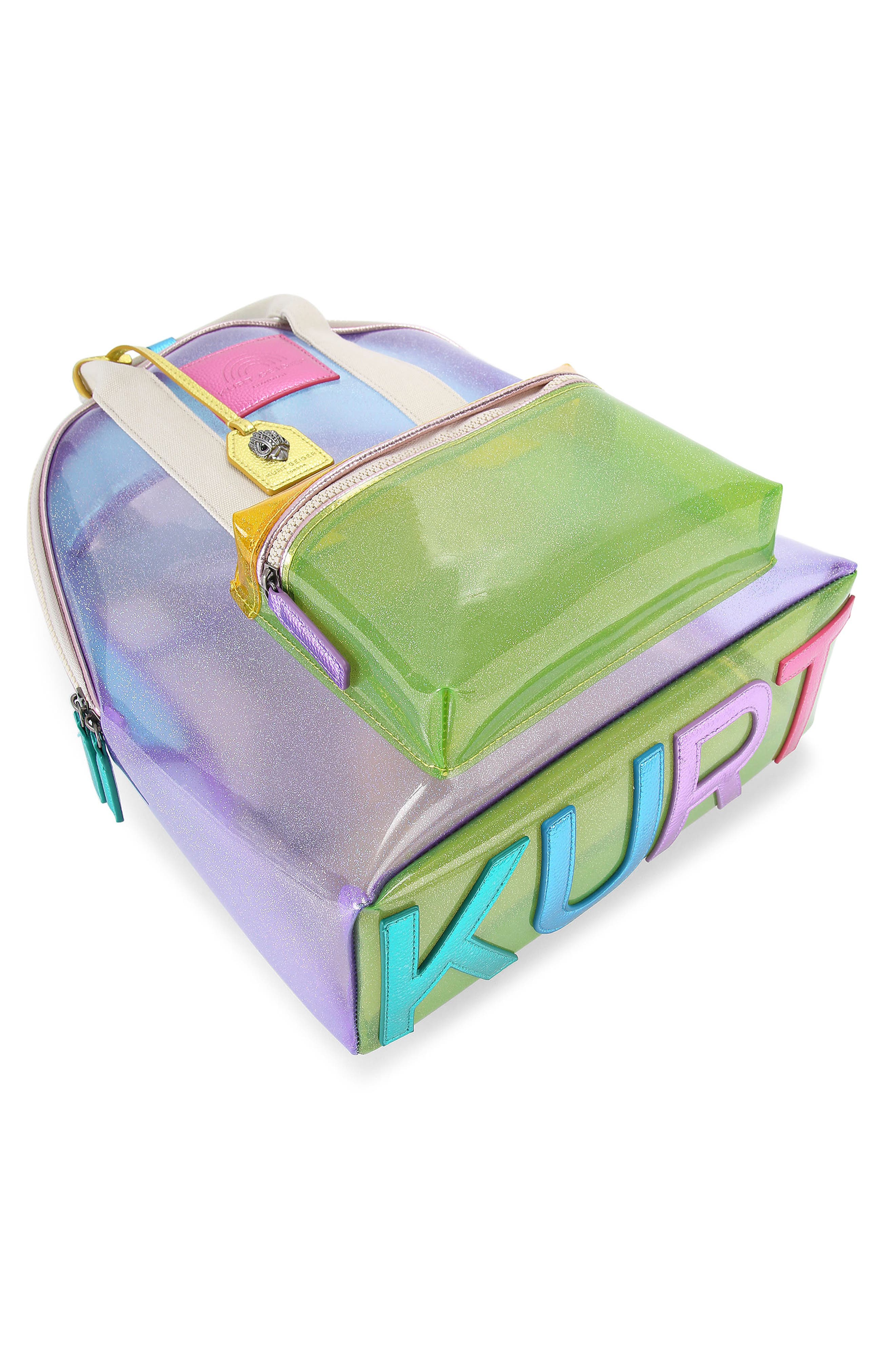 Kurt Geiger London Large Southbank Vinyl Clear Backpack, Alternate, color, 