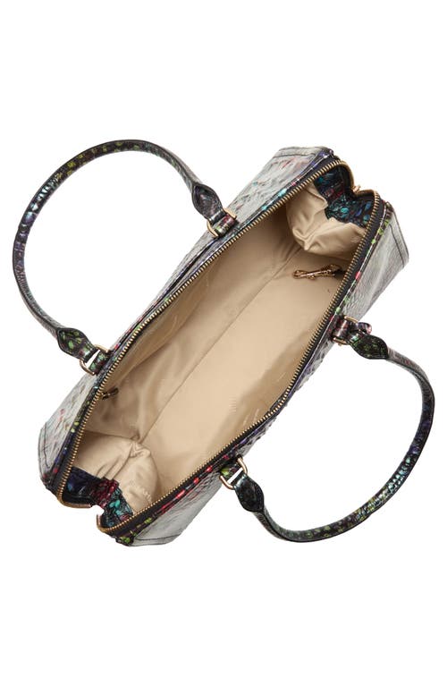 Brahmin Sophia Croc Embossed Leather Satchel In Multi