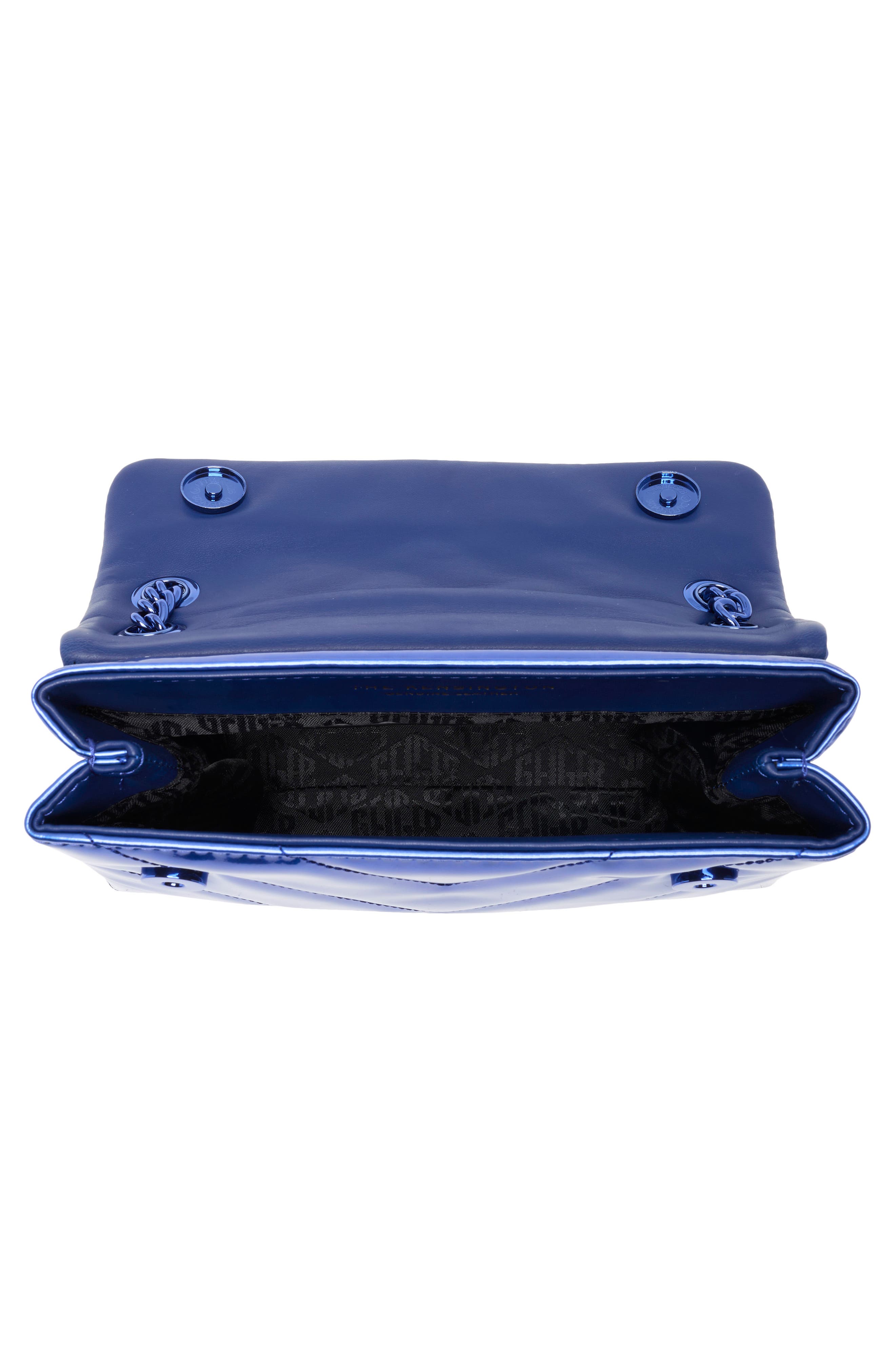 Kurt Geiger London Medium Kensington Metallic Convertible Shoulder Bag, Alternate, color, Blue
