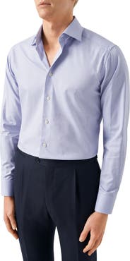 Eton Slim Fit Check Stretch Cotton & Lyocell Dress Shirt