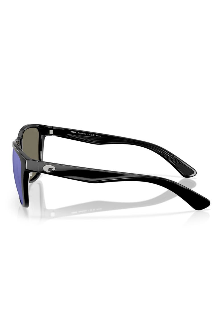 Corrientes 57mm Sunglasses, Alternate, color, BLACK / BLUE MIRROR
