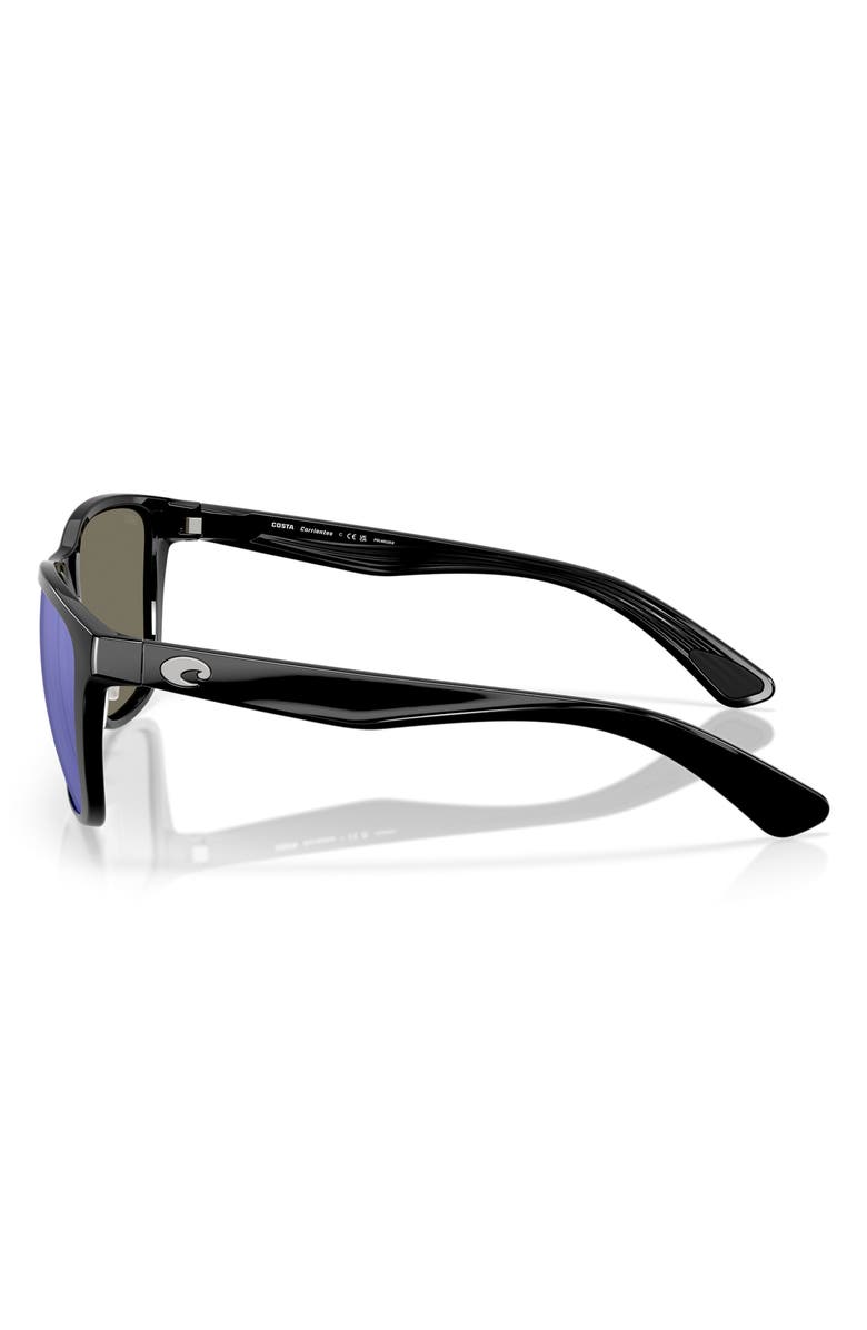 Costa Del Mar Corrientes 57mm Sunglasses, Alternate, color, Black / Blue Mirror