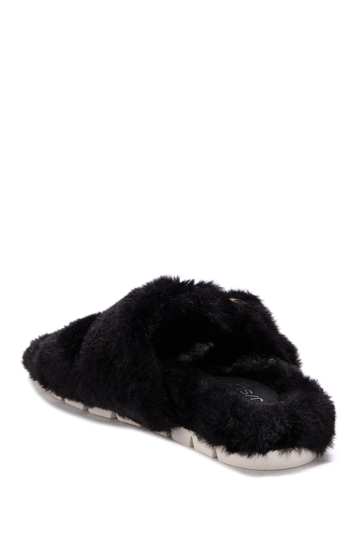 JSlides Bree Faux Fur Slide Sandal, Alternate, color, 