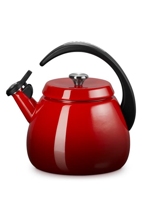 2.2-Quart Enameled Stainless Steel Whistling Cloche Kettle