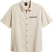 Rip Curl Short Sleeve Cotton Seersucker Button-Up Shirt