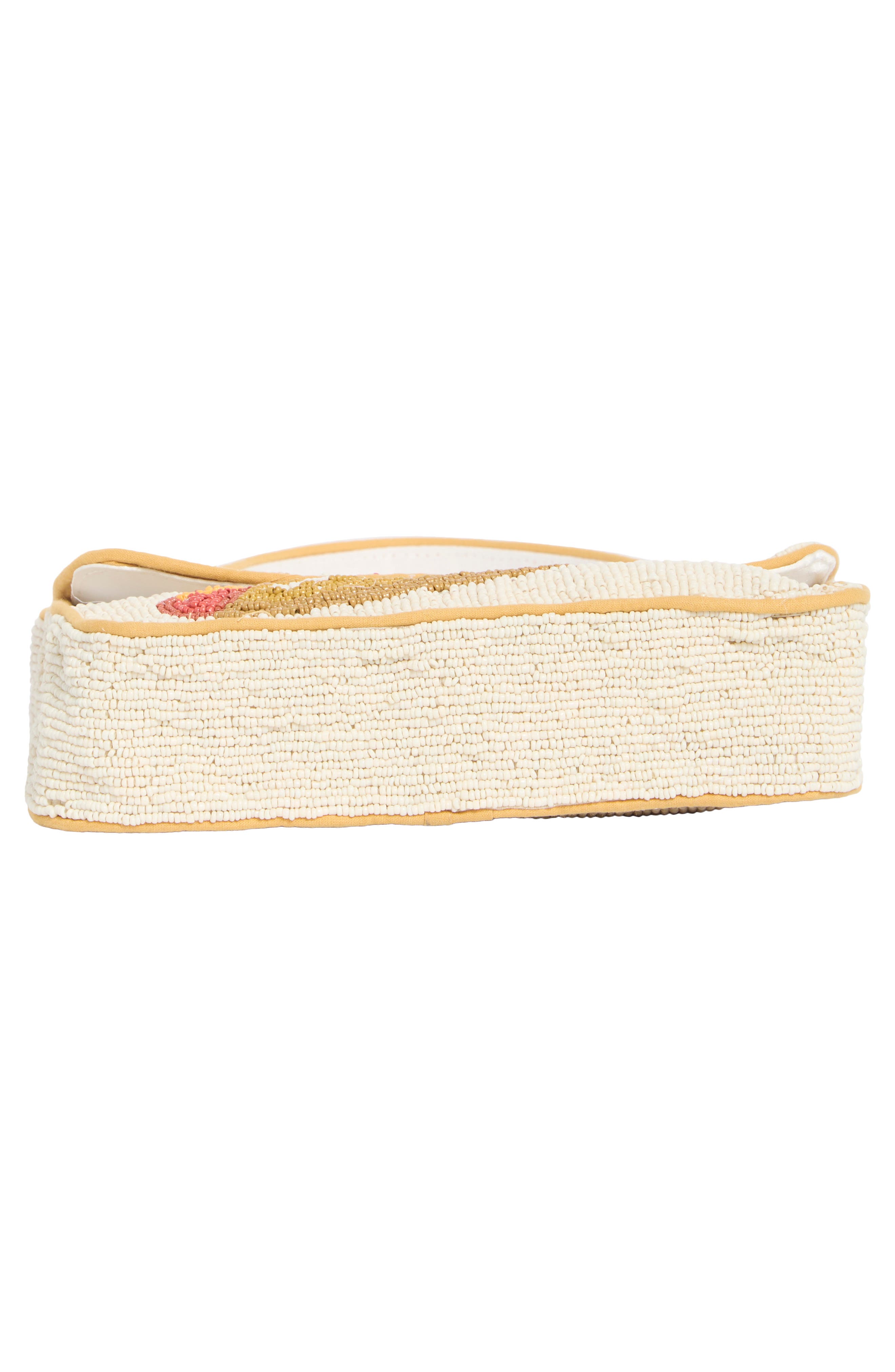 Beaded Hot Dog Shoulder Bag, Alternate, color, IVORY MULTI
