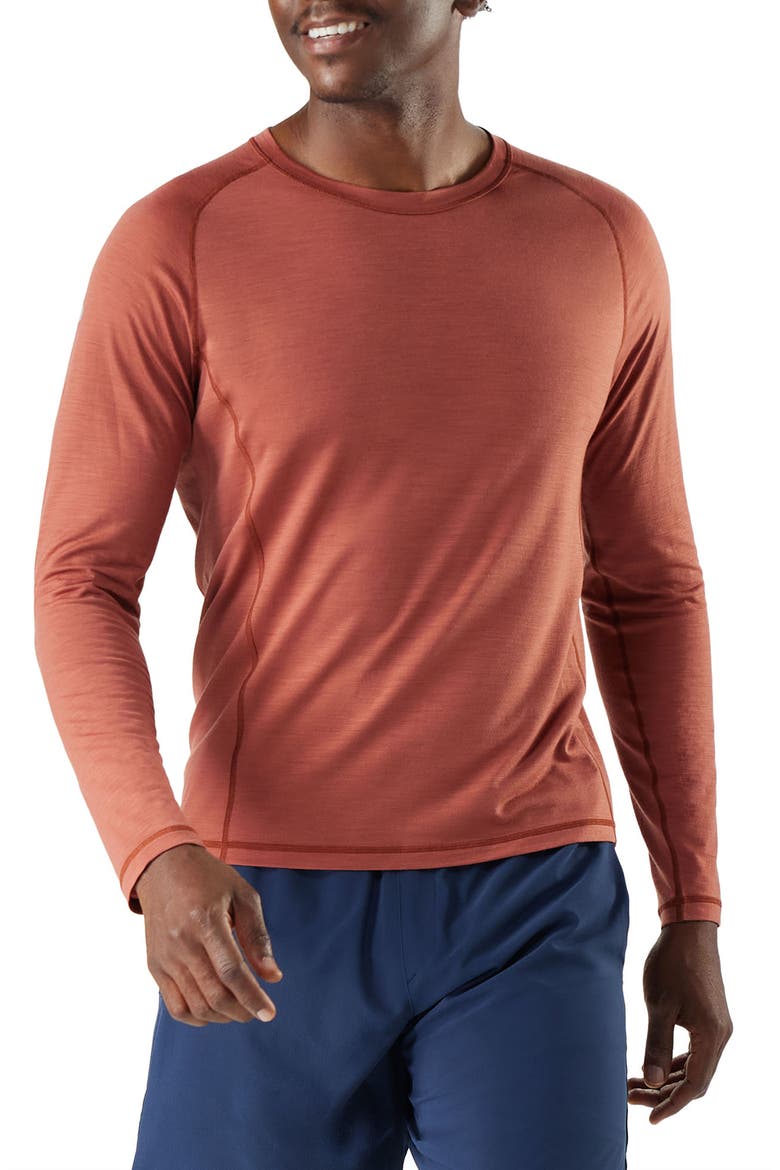 Active Ultralite Performance Long Sleeve T-Shirt, Main, color, BURNT SIENNA