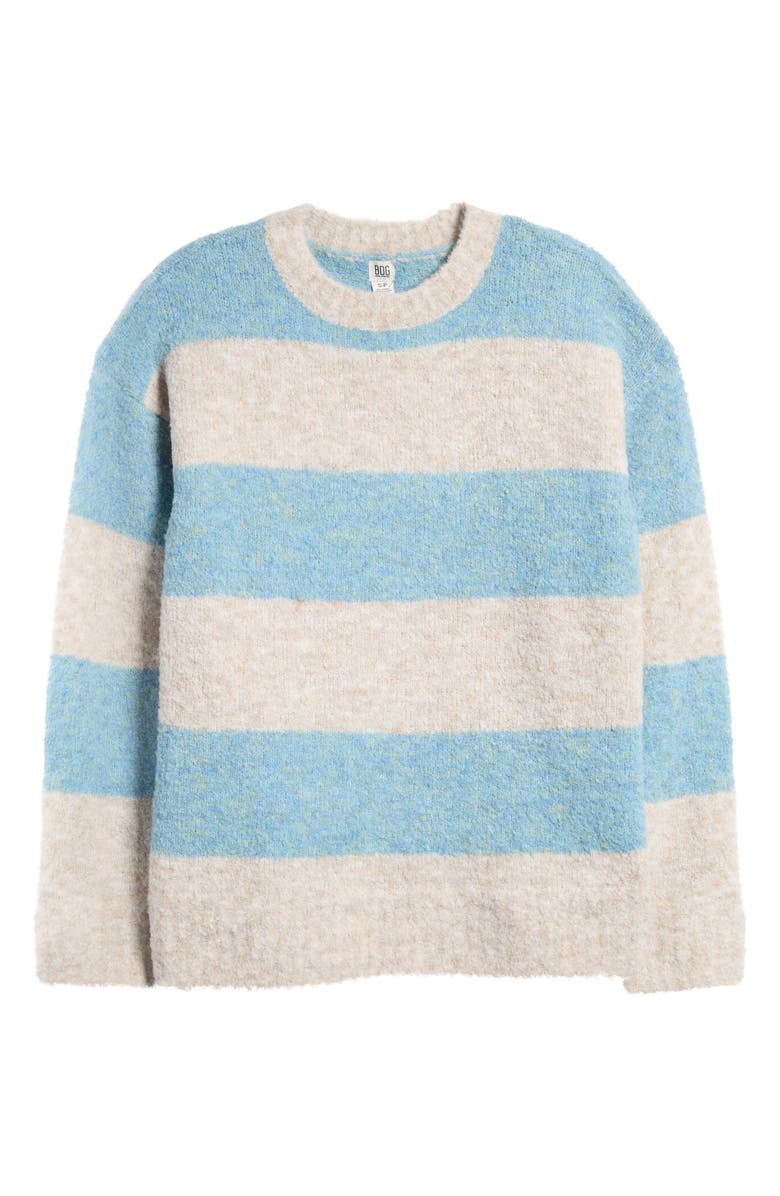 BDG Urban Outfitters Stripe Bouclé Sweater, Main, color, Ecru/Blue
