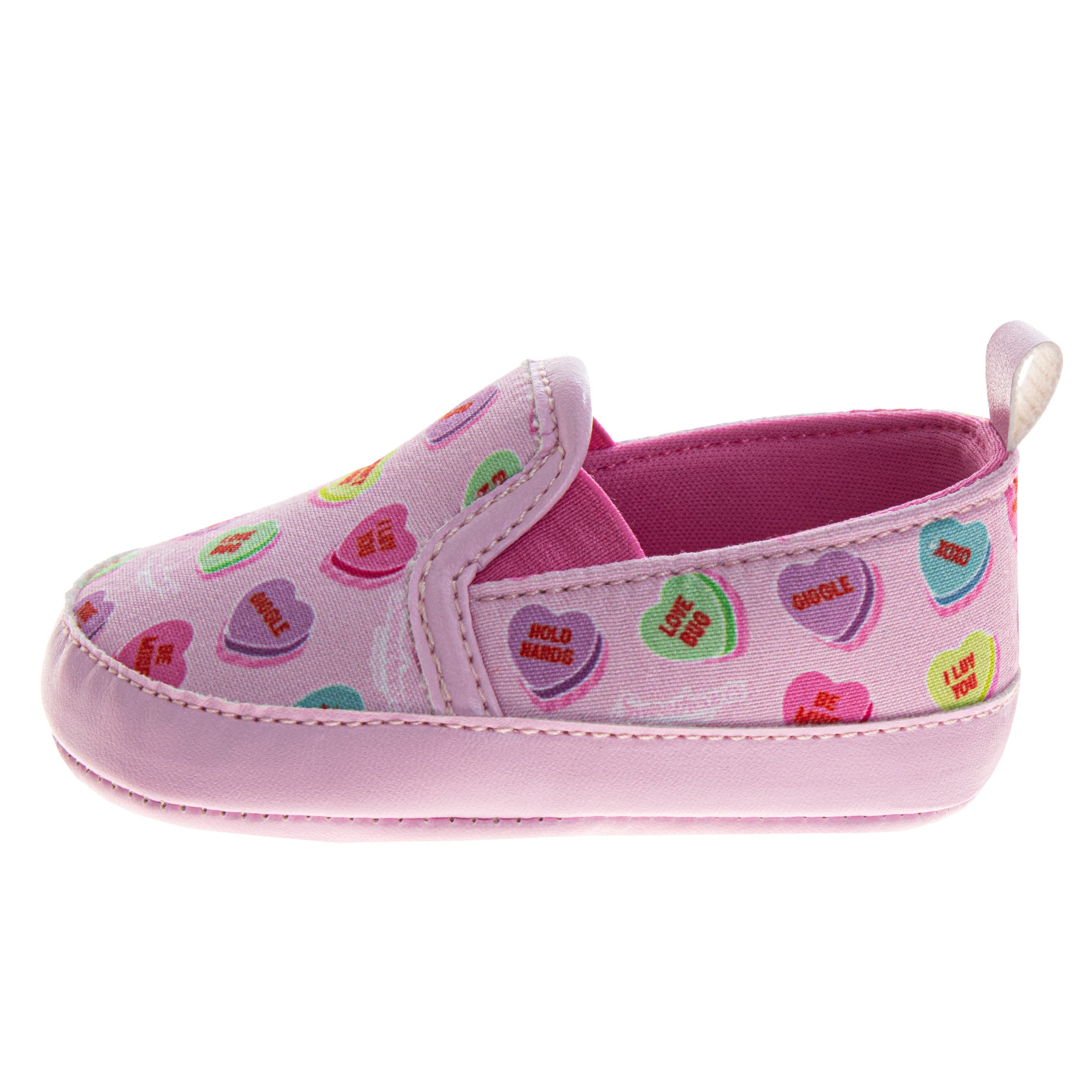 Conv. Hearts Slip-On Girls 1-5, Alternate, color, White Pink