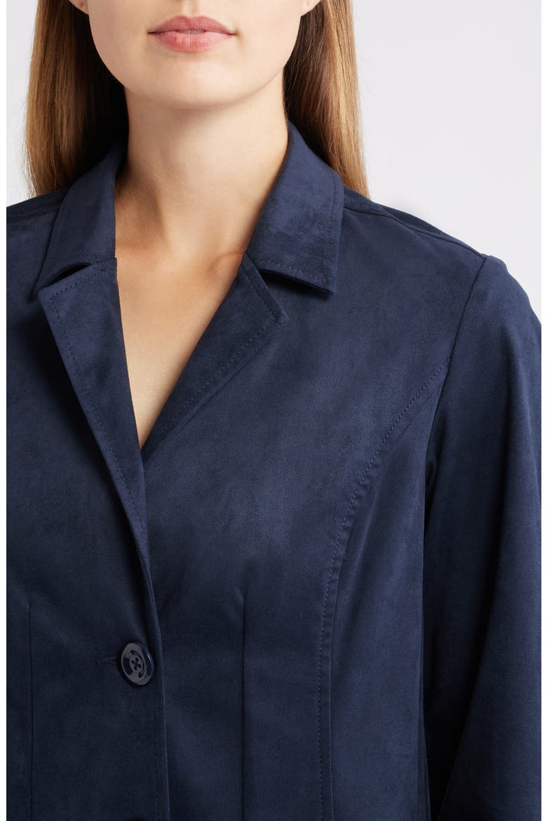 Faux Suede Blazer, Alternate, color, MIDNIGHT