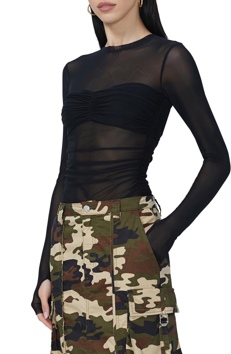 AFRM Sandrine Long Sleeve Mesh Top, Alternate, color,