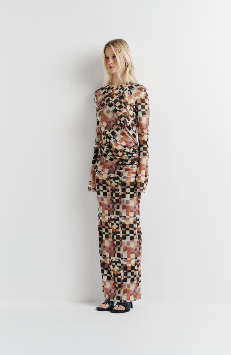 Romy Clara Mesh Dress, Alternate, color, Mosaic