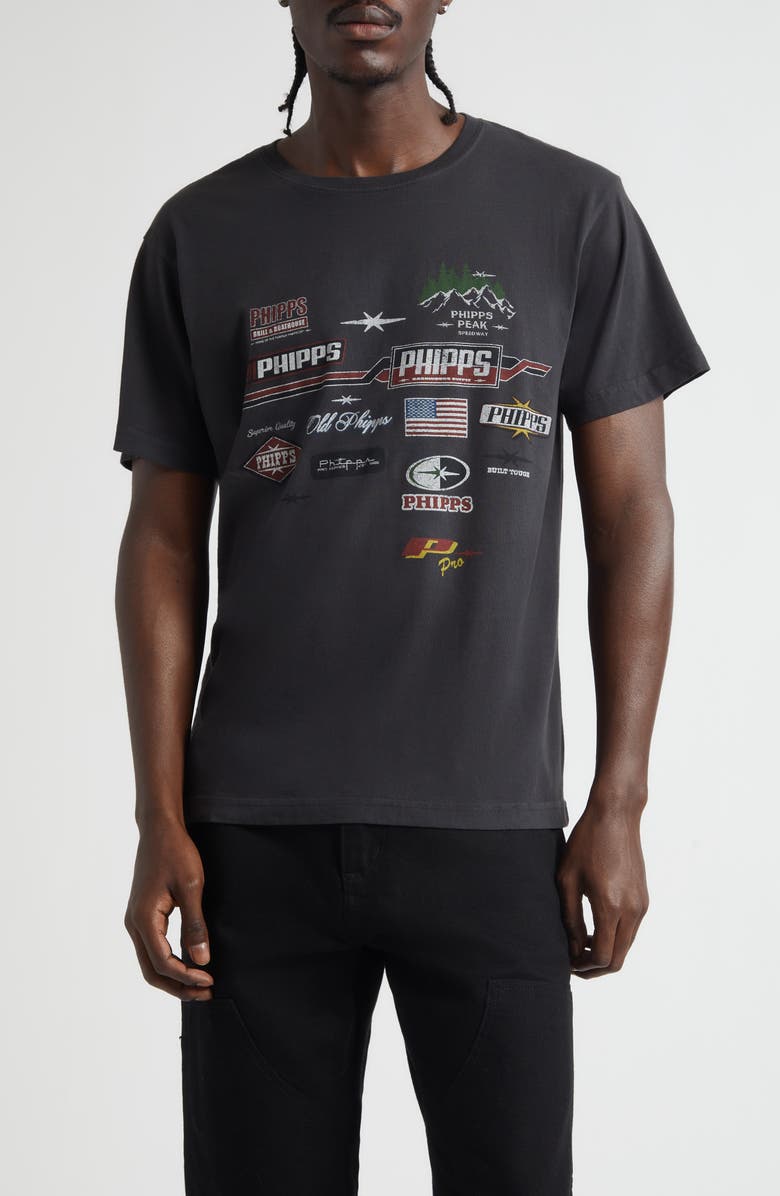 PHIPPS Racing Logo Graphic T-Shirt, Main, color, Black