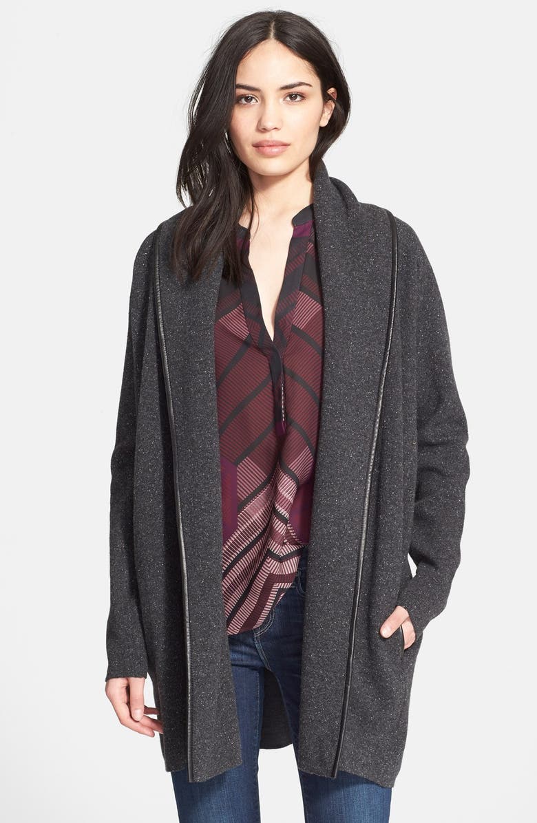 Vince Car Coat Drape Cardigan, Main, color,