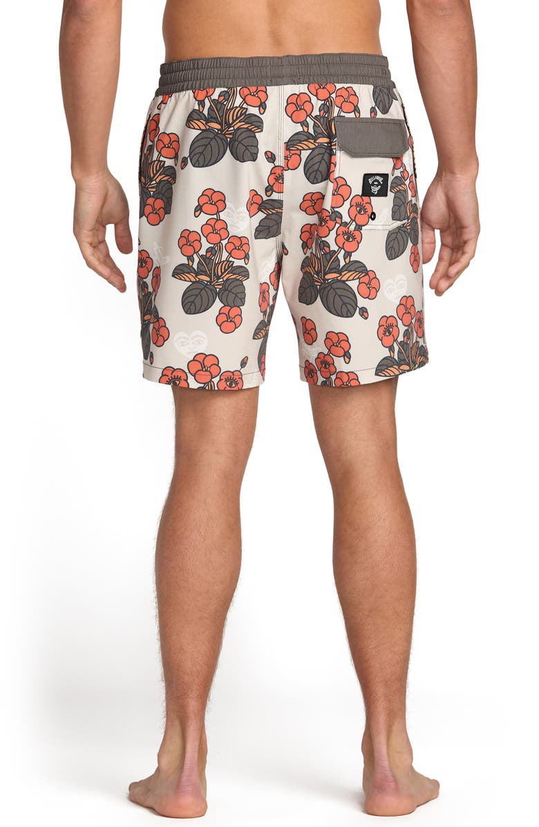 Billabong Icons Layback Swim Trunks, Alternate, color, Stone