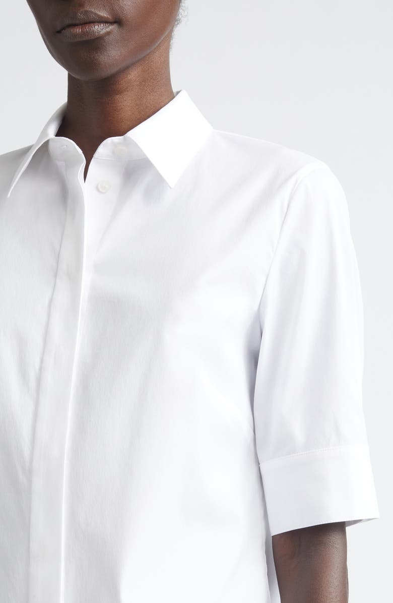 Lafayette 148 New York Elbow Sleeve Button-Up Shirt, Alternate, color,
