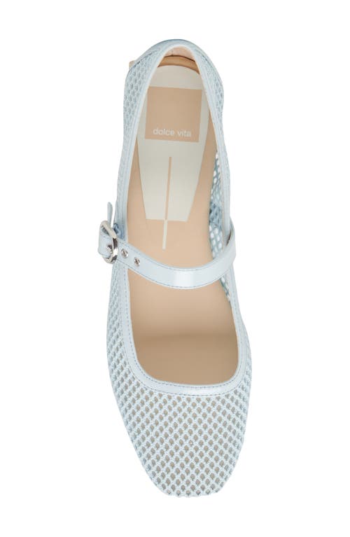 Dolce Vita Rodni Mary Jane Flat In Light Blue Woven Mesh