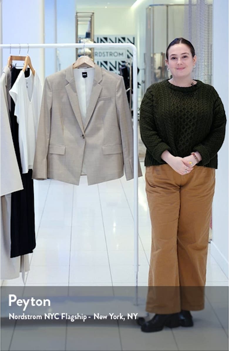 Janeri Virgin Wool One-Button Blazer, sales video thumbnail