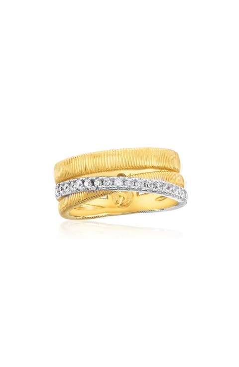 Golden Helix Coil Overlapping Ring