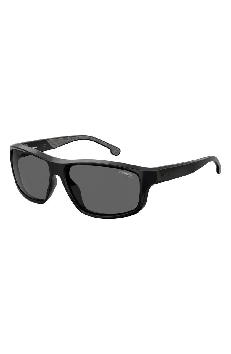 Carrera Eyewear 61mm Rectangular Sunglasses, Alternate, color, Black