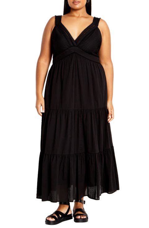 Bella Tiered Cotton Maxi Sundress (Plus)