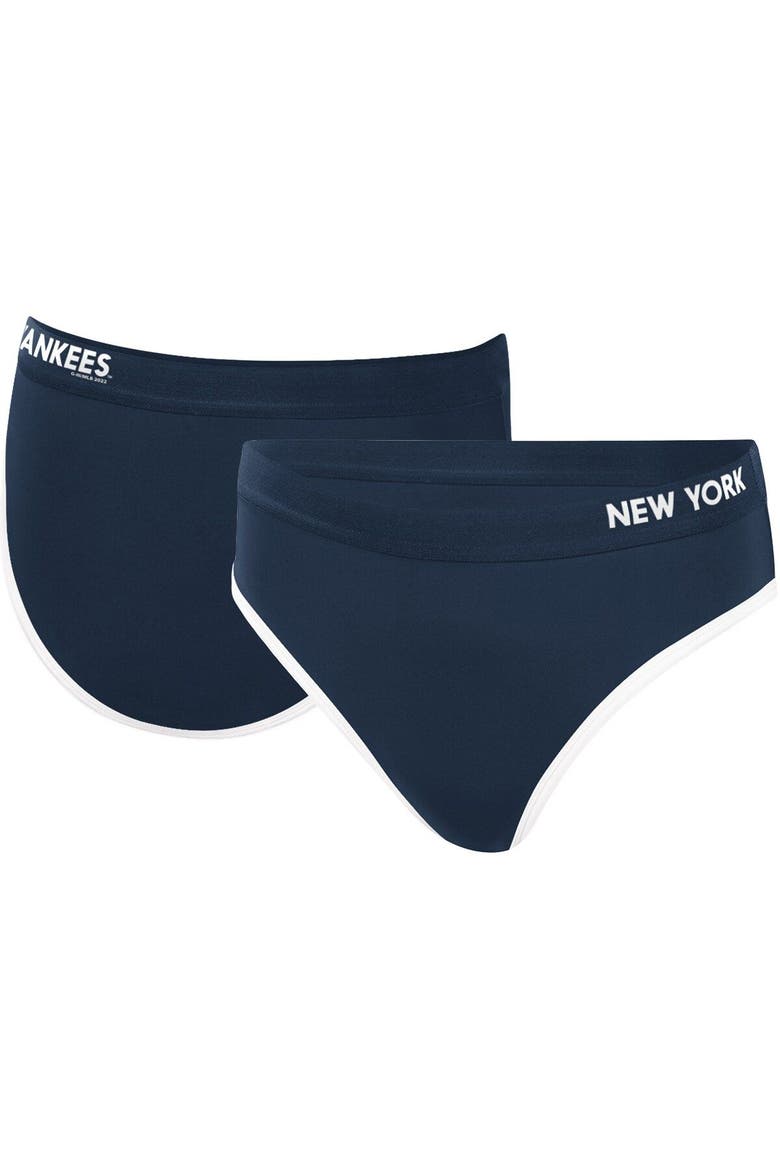 Women's G-III 4Her by Carl Banks Navy New York Yankees Southpaw Bikini Bottom, Main, color, Navy
