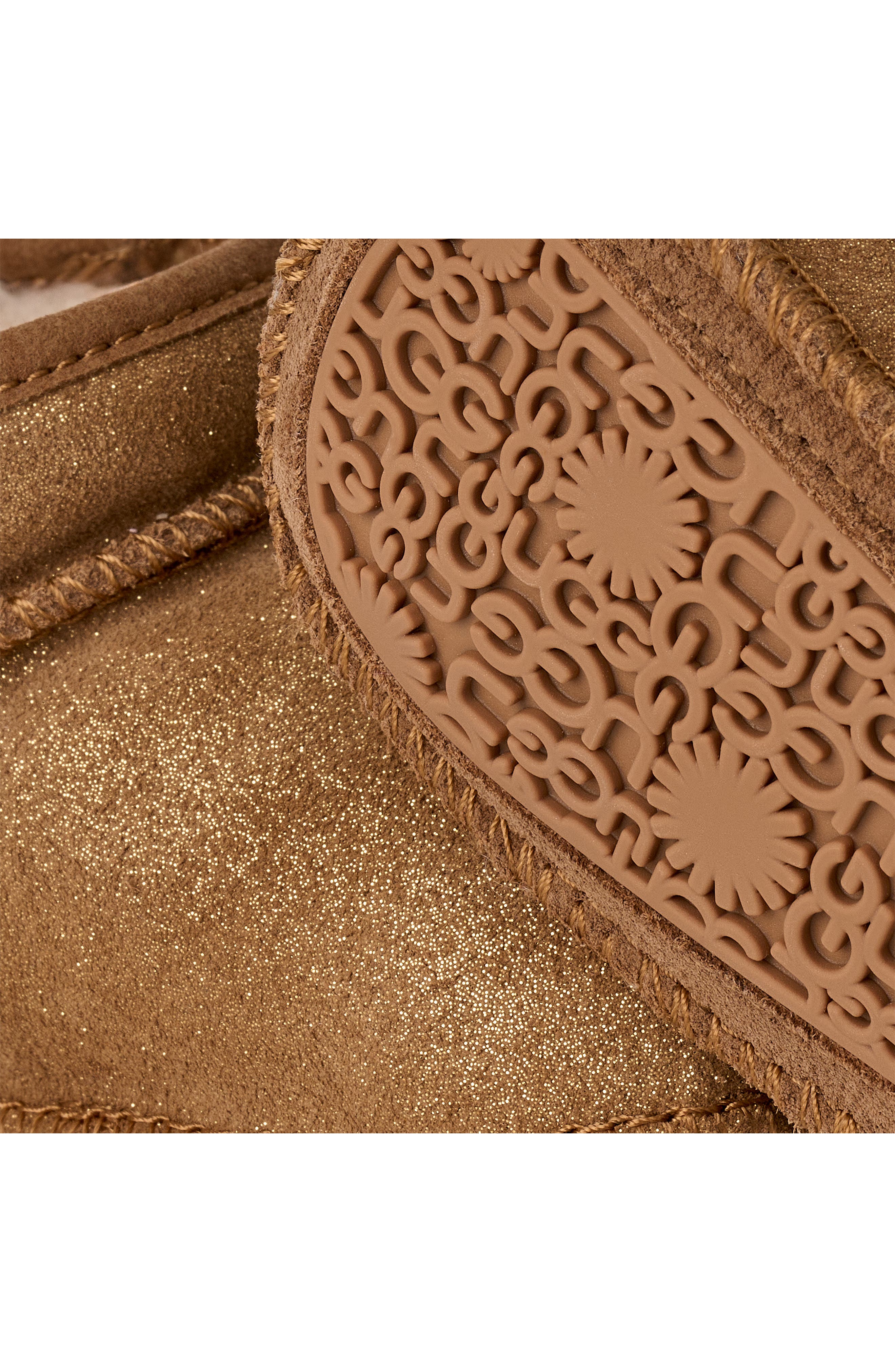 UGG<sup>®</sup> Kids' Classic Ultra Mini Dazzle Boot, Alternate, color, Chestnut