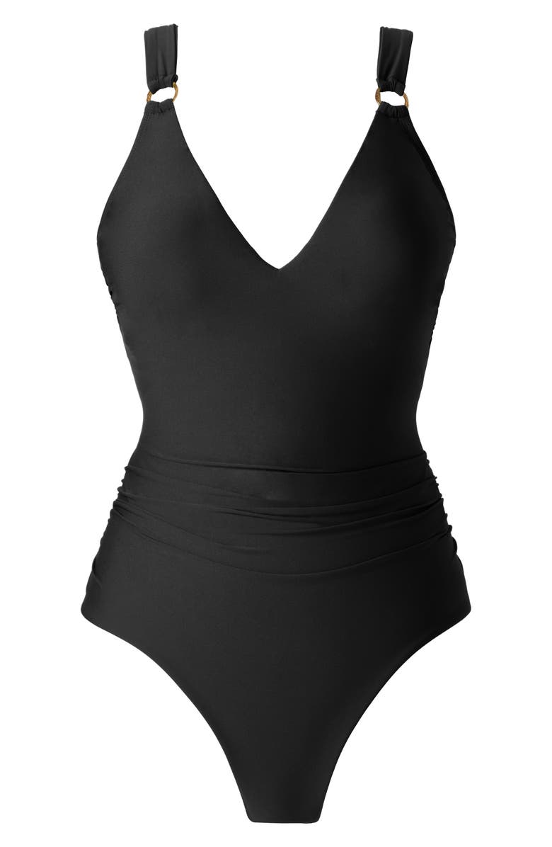 Magicsuit<sup>®</sup> Dakota Cutout One-Piece Swimsuit, Alternate, color, Black